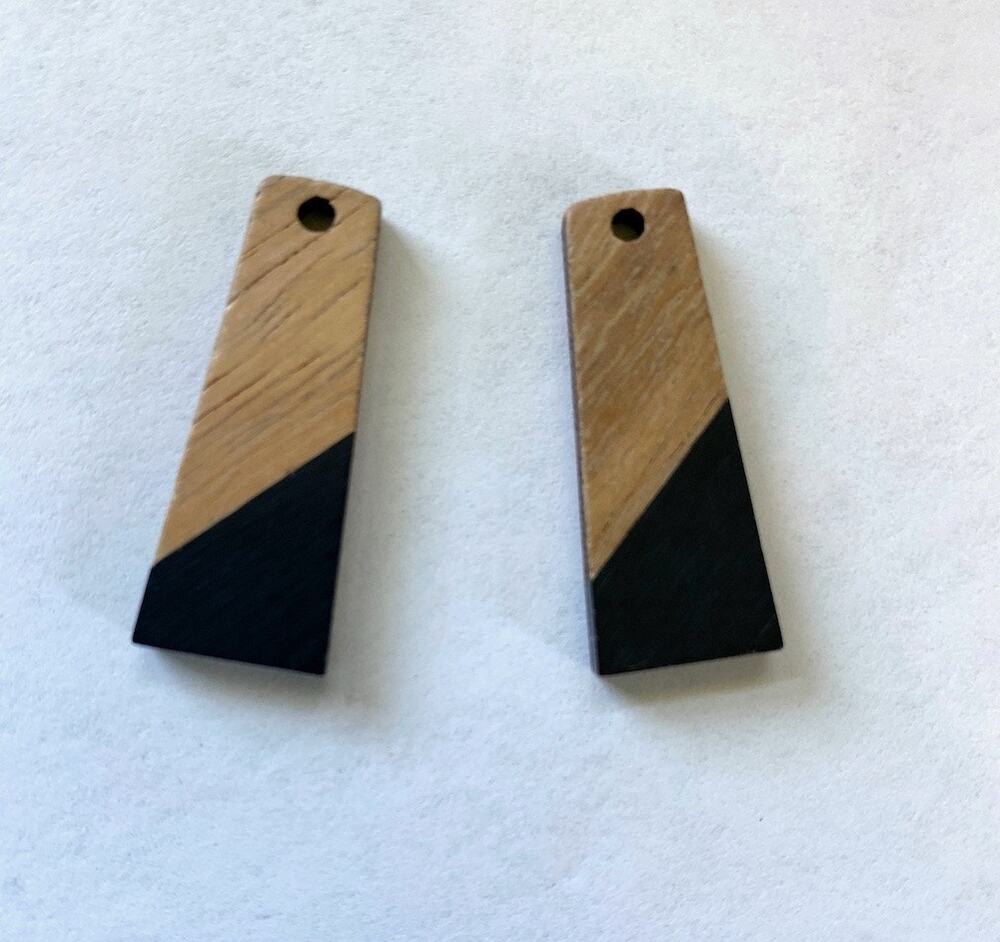 Zola Elements Acetate Moon and Acrylic and Wood Earring Charms